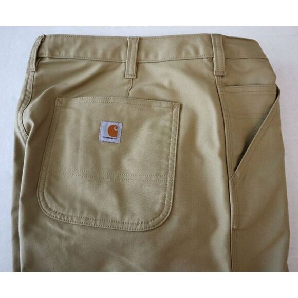 Carhartt BS3111-W Women's Sz 16 Beige Rugged Flex Loose Fit Canvas Work Shorts - Picture 7 of 9